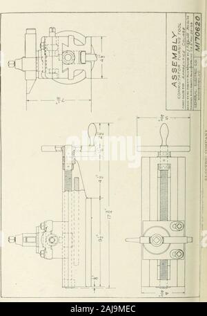 Dell'enciclopedia di ingegneria meccanica; un riferimento generale lavoro caporedattore Howard Monroe Raymond assistita da un corpo di ingegneri meccanici, tecnici e progettisti della più alta levatura professionale . Disegno meccanico. Parte IV. Negozio di lavoro disegni. In Iiirts da I a III, compresi, tlie fiuulaniiiiLal principi ofMeclianiial disegno sono state spiegate e illustrate. La pro-riduzione dei disegni di lavoro, è stata discussa anche a someextent e i consueti caratteri e simboli andapplied spiegato. Il lavoro elementare già delineato è stata treatedchiefly dal standpoin Foto Stock
