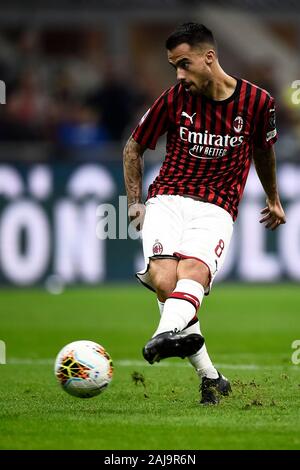 Milano, Italia. 21 Settembre 2019: Suso del Milan in azione durante la serie di una partita di calcio tra AC Milan e FC Internazionale. FC Internazionale ha vinto 2-0 su AC Milan. Credito: Nicolò Campo/Alamy Live News Foto Stock