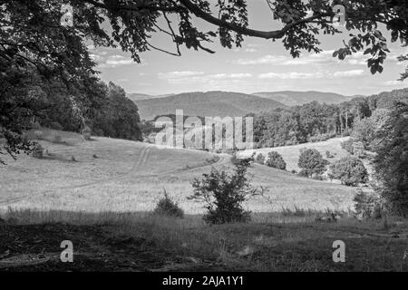 Slovacchia - Il paesaggio di Plesivecka planina nel parco nazionale Slovensky Kras. Foto Stock