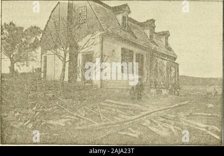 Alcuni vecchi punti di riferimento storici della Virginia e Maryland, descritta in una mano-libro per il turista su Washington, Alessandria e Mount Vernon elettrica ferroviaria . l'originale Azienda Fiume ofWashingtons mappa dalla Mansion House Farm e un miglio oltre la strada ter-minates alle porte del Mount Vernon Mansion. Ampia CREEK- vecchia chiesa e le vecchie case. Quattro miglia al di sotto di Alessandria, sulla Maryland shore e opposta alla Andalusia, ohthe Virginia lato, è l'estuario o baia di ampia insenatura. Vi Washington andavano spesso,come egli ci racconta nel suo diario, con il suo amico e il prossimo, Digges, di Warbur Foto Stock