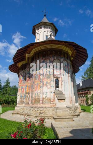 Monastero Moldovita, 1532, dipinto di monasteri, Sito Patrimonio Mondiale dell'UNESCO, Vatra Moldovitei, Provincia di Suceava, Romania Foto Stock