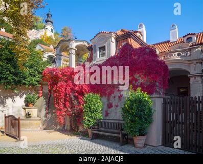 Praga - La voce la Fürstenberska giardini sotto il Castello Foto Stock