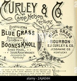 Pacific Vino e spirito di riesame . PiSTILLEKS BodlgsKNpLL [Rand HadL • •• * * 30UR lavare il whiskey. Je55un7ioe Co a. Tliexe Whtsktes arco realizzata nel famoso ? ISIAE CliASS H EG J OX soJusHj) ceirlDuted come la casa del fliiest IVhishies nel mondo, eche è stato per il secolo scorso, recotjni^ed in quanto tale, tjirhut il chav-actcr oii&LT;; liifih sttnuliiui a KEyTlIKY hllISKll:S uhieii theii noic godere. Questi famosi whisky può essere AVUTO IN PARTITE PER SODDISFARE IL COMMERCIO DAL HELLMA/N/N BKOS. & CO., 5^5 p-ROMT STHEET. SAM FRAMCISeO. Foto Stock