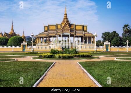 Royal Palace Chanchhaya Pavilion in Phnom Penh Cambogia. Foto Stock