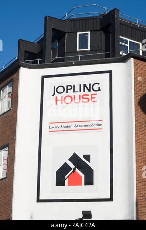 Casa Jopling un ex high street department store convertiti in lussuosi alloggi per studenti, Sunderland, England, Regno Unito Foto Stock