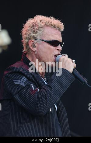 Italia Imola , 10-11-12 giugno 2005 "Heineken Jammin festival 2005' Autodromo di Imola: Billy Idol durante il concerto Foto Stock