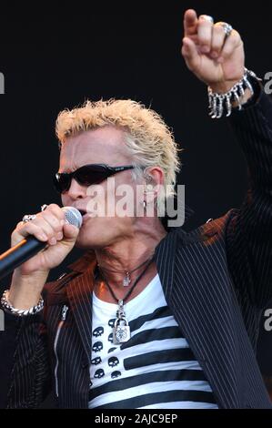 Italia Imola , 10-11-12 giugno 2005 "Heineken Jammin festival 2005' Autodromo di Imola: Billy Idol durante il concerto Foto Stock