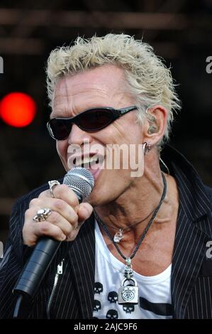 Italia Imola , 10-11-12 giugno 2005 "Heineken Jammin festival 2005' Autodromo di Imola: Billy Idol durante il concerto Foto Stock