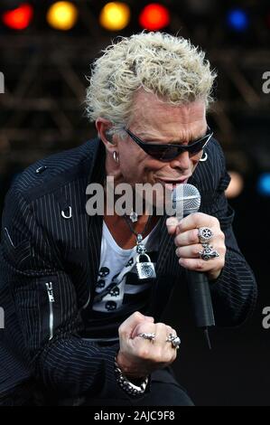 Italia Imola , 10-11-12 giugno 2005 "Heineken Jammin festival 2005' Autodromo di Imola: Billy Idol durante il concerto Foto Stock