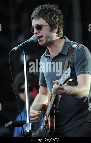 Rho (Milano) Italy 07/05/2012 : Noel Gallagher High flying uccelli in concerto durante l'evento musicale "Heineken Jammin festival'. Foto Stock