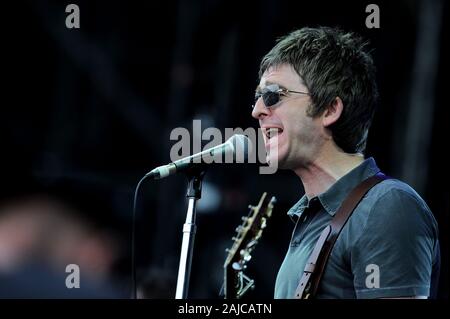 Rho (Milano) Italy 07/05/2012 : Noel Gallagher High flying uccelli in concerto durante l'evento musicale "Heineken Jammin festival'. Foto Stock