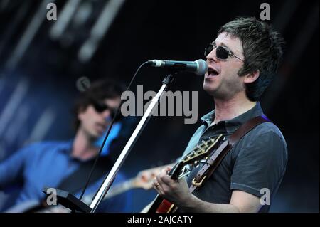 Rho (Milano) Italy 07/05/2012 : Noel Gallagher High flying uccelli in concerto durante l'evento musicale "Heineken Jammin festival'. Foto Stock