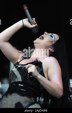 Rho (Milano) Italy 07/06/2012 : Amy Lee degli Evanescence in concerto durante l'evento musicale "Heineken Jammin festival'. Foto Stock