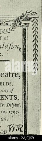 Shakspere a Sheridan; un libro circa il teatro di ieri e di oggi . Il REXEJIT di Mr. RdiiaLcifgn falegname. I royalty Theatre GOODMANS CAMPI, Wul egli picfentid .i V"Ti(tà di intrattenimenti, Uodcrthe Direftion del sig. DtlpiniOn Thurfday 0£lobcr 12, 1797- GALLERY cs.. Foto Stock