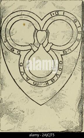 Monumenti cristiani in Inghilterra e nel Galles : un patrimonio storico e schizzo descrittivo delle varie classi di monumenti sepolcrali che sono stati in uso in questo paese da circa l epoca della conquista normanna al tempo di Edward il quarto . issuingfrom le nuvole e la compo sizione-è completata da un shieldof bracci. Dove ci sono nocircumstances che portano lacoppia di opinione che la figura ofa cuore era utilizzato indica il funerale di un cuore solo,è stato considerato che thisdevice intendeva conveyan imitazione del fulfilmentof qualche voto; ma appearsmore probabile che essa shouldsi Foto Stock