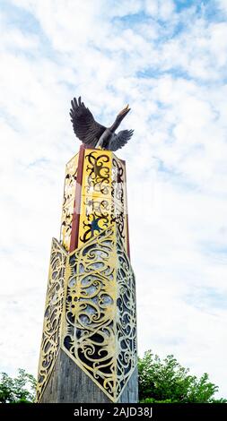 Tugu Cinta Damai, iconico monumento / punto di riferimento di Tanjung Selor, Bulungan, Indonesia Foto Stock