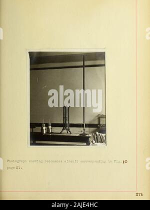 Apparecchiatura e metodi per la misurazione di onde elettriche . Photograpli mostra apparecchiatura quando non in funzionamento corrispondenteal Fig. pagina 27-. Foto Stock