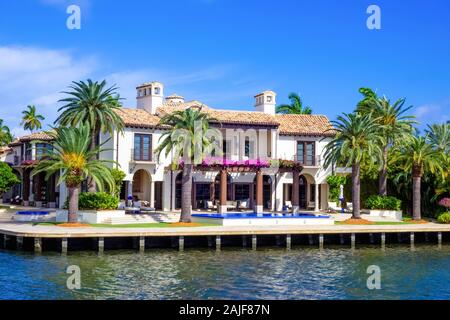 Villa di lusso in parte esclusivi di Fort Lauderdale Foto Stock