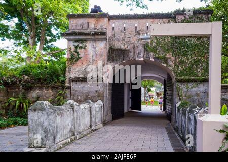 Fort Gate Fort Canning Singapore Foto Stock