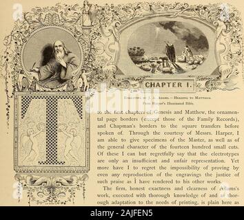 American art e American collezioni d'arte; saggi su materie artistiche . o H 00 O pq &H o CD H W W P^ H Q r&GT;o rt 4 h-1 o £ D O Ph Dh £ Fh [5 &LT;J C3 &q R Pi W W &lt;^ Id g? O S Ph Cu AMERICAN ART 429. Incisione di J. A. Adams. - Rubrica di Matteo.Da Harpers bibbia illuminata. ai primi capitoli del Libro della Genesi e Matteo, ornamen-tal i bordi della pagina (ad eccezione di quelli della famiglia dei record),e frontiere Chapmans al quadrato trasferisce beforespoken del. Attraverso la cortesia dei sigg. Harper, Iam in grado di fornire esemplari del Master, nonché del carattere generale delle quattordici centinaia di s Foto Stock