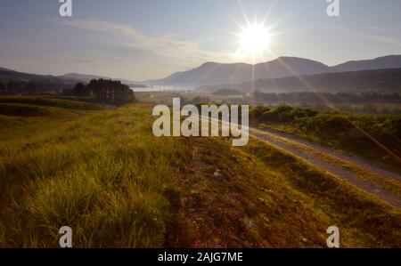 Il paesaggio nelle Highlands scozzesi Scotland Regno Unito Foto Stock
