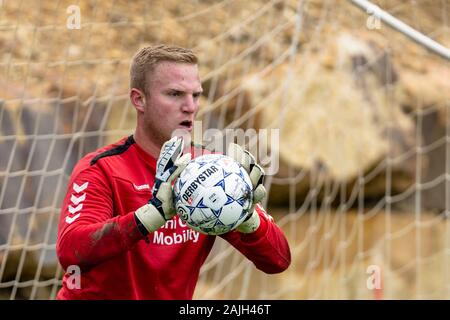 ESTEPONA, 04-01-2020, calcio, , olandese eredivisie, stagione 2019-2020, FC Emmen portiere Dennis Telgenkamp, durante il corso di formazione in Estepona Spagna Foto Stock