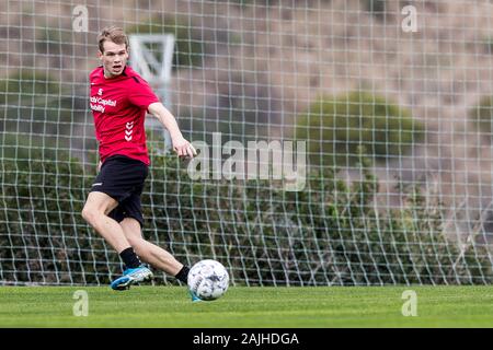 ESTEPONA - 04-01-2020. Eredivisie voetbal, stagione 2019-2020. Nikolai Laursen durante la formazione di Estepona, Spagna. Foto Stock