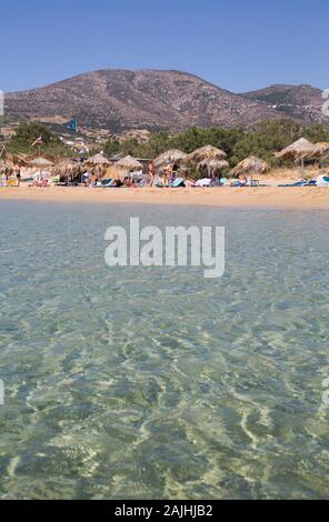 Golden Beach, isola di Paros, Cicladi Gruppo, Grecia Foto Stock