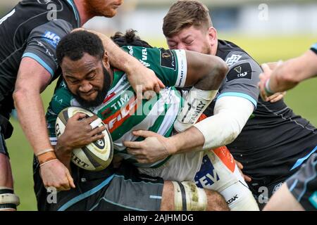 Treviso, Italia, 04 Jan 2020, ratuva tavuyara (Treviso) durante la Benetton Treviso vs Glasgow Warriors - Rugby Guinness Pro 14 - Credit: LPS/Ettore Grifoni/Alamy Live News Credito: Agenzia Fotografica Live Media Srls/Alamy Live News Foto Stock