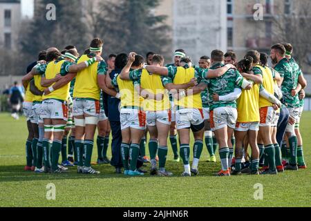 Treviso, Italia. 4 gennaio, 2020. trevisoduring benetton Benetton Treviso vs Glasgow Warriors Rugby Guinness Pro 14 a Treviso, Italia, 04 Gennaio 2020 - LPS/Ettore Grifoni Credito: Ettore Grifoni/LP/ZUMA filo/Alamy Live News Foto Stock