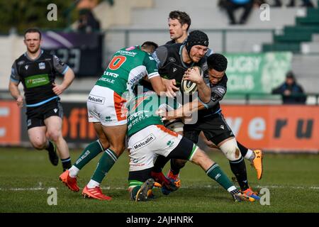 Treviso, Italia. 4 gennaio, 2020. Tim swinson (glasgow)durante la Benetton Treviso vs Glasgow Warriors Rugby Guinness Pro 14 a Treviso, Italia, 04 Gennaio 2020 - LPS/Ettore Grifoni Credito: Ettore Grifoni/LP/ZUMA filo/Alamy Live News Foto Stock