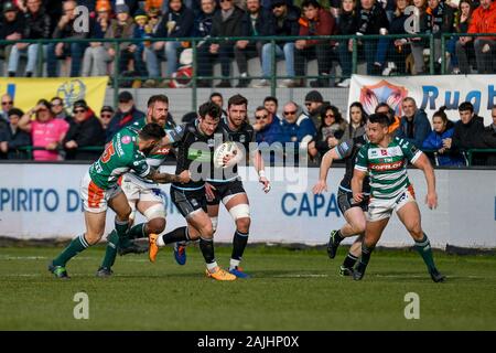 Treviso, Italia. 4 gennaio, 2020. pete horne (glasgow)durante la Benetton Treviso vs Glasgow Warriors Rugby Guinness Pro 14 a Treviso, Italia, 04 Gennaio 2020 - LPS/Ettore Grifoni Credito: Ettore Grifoni/LP/ZUMA filo/Alamy Live News Foto Stock