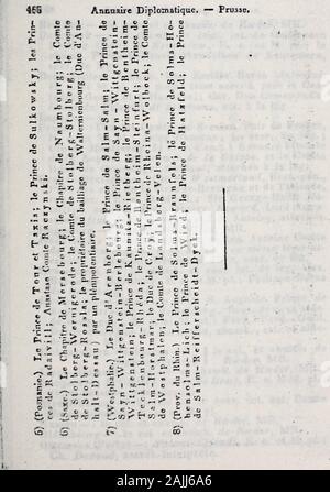 Almanach de Gotha . Pra"ee, 4S7 Généraux commanrlants dea province.Corps des Gardes - : ptfn.-comm., S. A. R. Le Prince de Fruene, gc^. de l iiif. (À Berlin.)1er corp3 darmée - : gcn. - Coniin., lieiit.-gen. Comte de Dohna. (Koenifrsberg.)2p corps darmée - : penéral-comm,, le lieut.-e Jaeral de irrangel. {Stettino.]3e corpâ darmée-: freo.-comni., le licut.-gcneral (Je ÏFcyrach. (Francoforte sur l'Oder.)4e corps darmec -: péncral-comm., S. A. R, Charles Priace de lrjisse, frère du Roi. (Magft-brii;R£r.)5e" corOî dariDi-e - : pén.-comm. le Pen. giacciono lirf. de roi Ci mann. (Posen.)ßc corpe darmcc -: Foto Stock