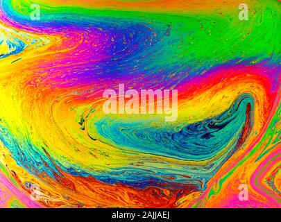 Sfondo psichedelico. Universo di fiori. Concept Art Design. Sfondo multicolore. Foto Stock