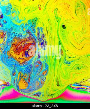 Sfondo psichedelico. Universo di fiori. Concept Art Design. Sfondo multicolore. Foto Stock