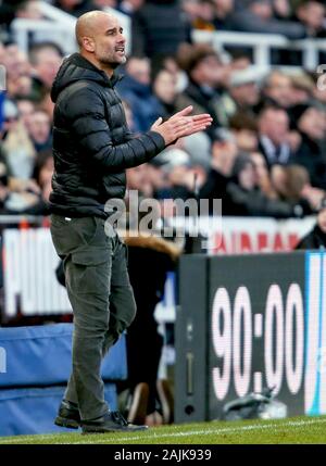 Manager del Manchester City, Pep Guardiola - Newcastle United v Manchester City, Premier League, St James Park, Newcastle upon Tyne, Regno Unito - 30 Novembre 2019 solo uso editoriale - DataCo restrizioni si applicano Foto Stock