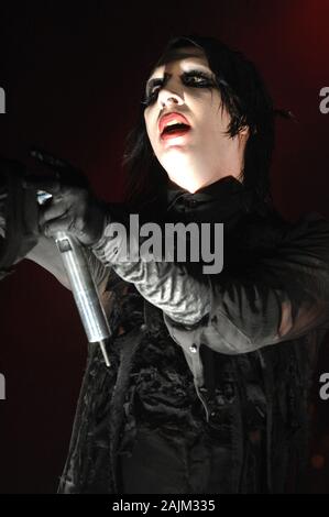 Milano, 28 maggio 2007 concerto dal vivo di Marilyn Manson presso il Palasharp : Marilyn Manson durante il concerto Foto Stock