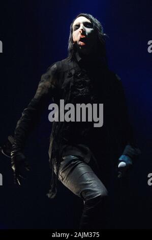 Milano, 28 maggio 2007 concerto dal vivo di Marilyn Manson presso il Palasharp : Marilyn Manson durante il concerto Foto Stock