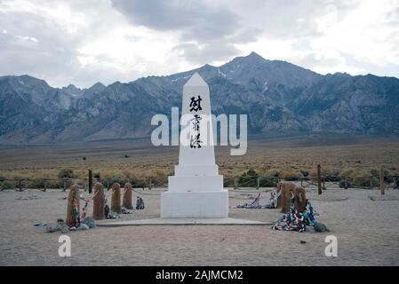 Manzanar Guerra Mondiale due internamento camp, California, USA. Foto Stock