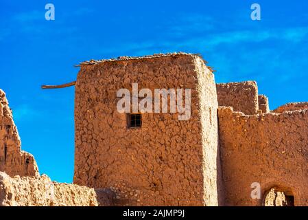 Vista della città fortificata di Ait-Ben-Haddou, Marocco Foto Stock
