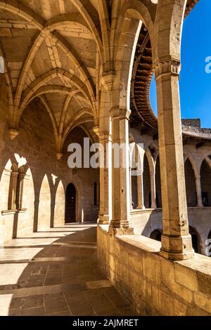 Castell de Bellver in Palma di Mallorca, Spagna Foto Stock