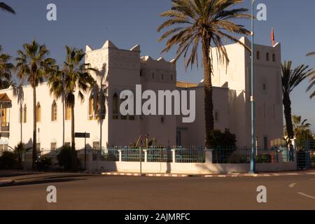 Il palazzo reale di Sidi Ifni, Marocco, un edificio in stile art deco. Foto Stock