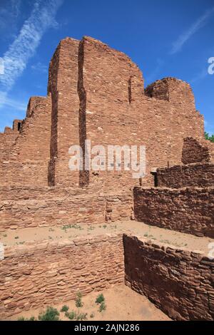 Quarai, chiesa, Salinas Pueblo Missions National Monument, Salinas Valley, Nuovo Messico, STATI UNITI D'AMERICA Foto Stock