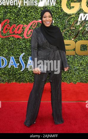 Beverly Hills, Stati Uniti d'America. 4 gennaio, 2020. Ibtihaj Muhammad, alla settima annuale soddisfa oro Golden Brunch a Virginia Robinson giardini e immobiliari in Beverly Hills, la California il 4 gennaio 2020. Credito: Faye Sadou/media/punzone Alamy Live News Foto Stock