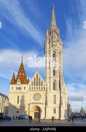 La santa Chiesa di Mattia a Budapest, in Ungheria, in Europa Foto Stock