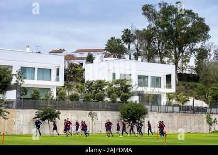 MARBELLA - 05-01-2020, . Eredivisie voetbal, stagione 2019-2020. Team il riscaldamento durante il corso di formazione nella città di Marbella. Foto Stock