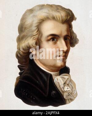 Portrait de Wolfgang Amadeus Mozart (1756-1791) Foto Stock