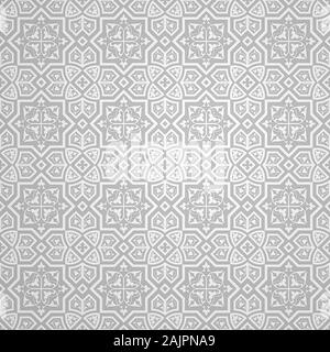 Ornamento islamico vettore, arabo modello geometrico di sfondo, 3d forma ornamentali, struttura Arabian motivo tradizionale - Abstract sfondo vettoriale Illustrazione Vettoriale