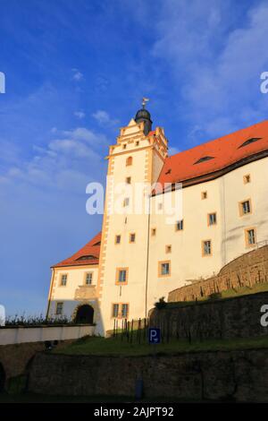 Il castello di Colditz, la famosa la II Guerra Mondiale il carcere, Sassonia in Germania Est/Europa Foto Stock