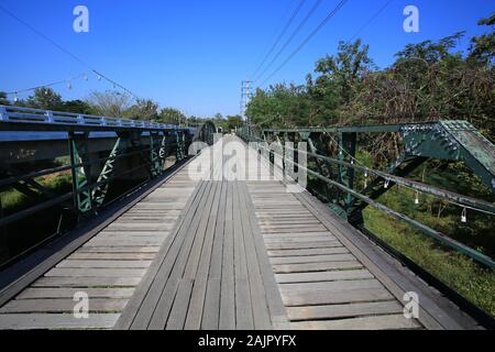 Tha Pai Ponte Memoriale storico e distintivo in Pai Foto Stock